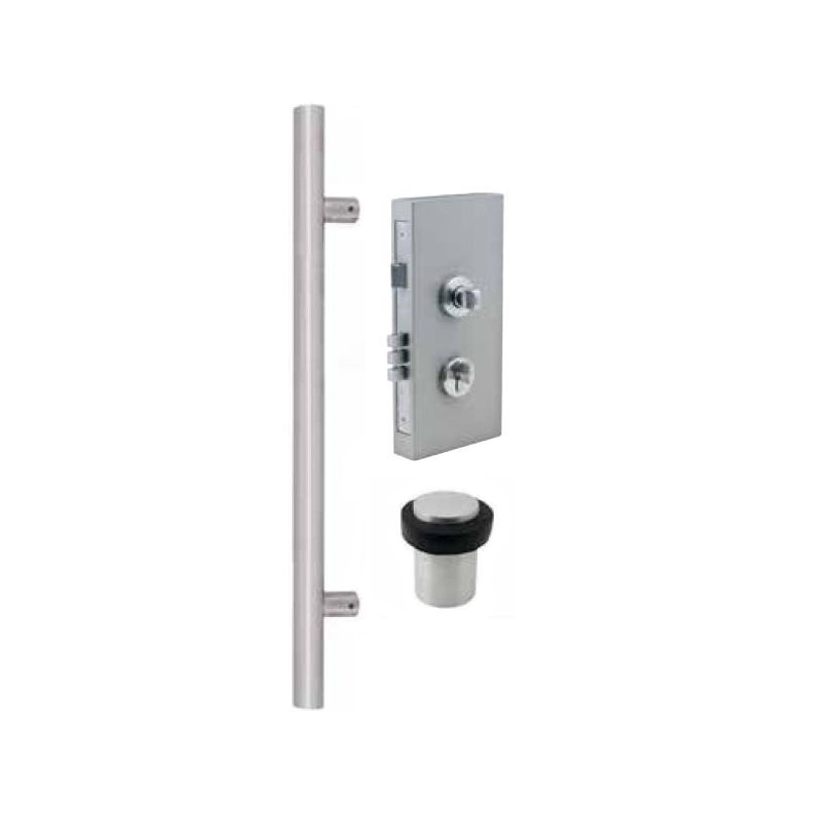 Zanda Round Pull Handle 600mm and Lock Kit Combo 1232SS gallery detail image