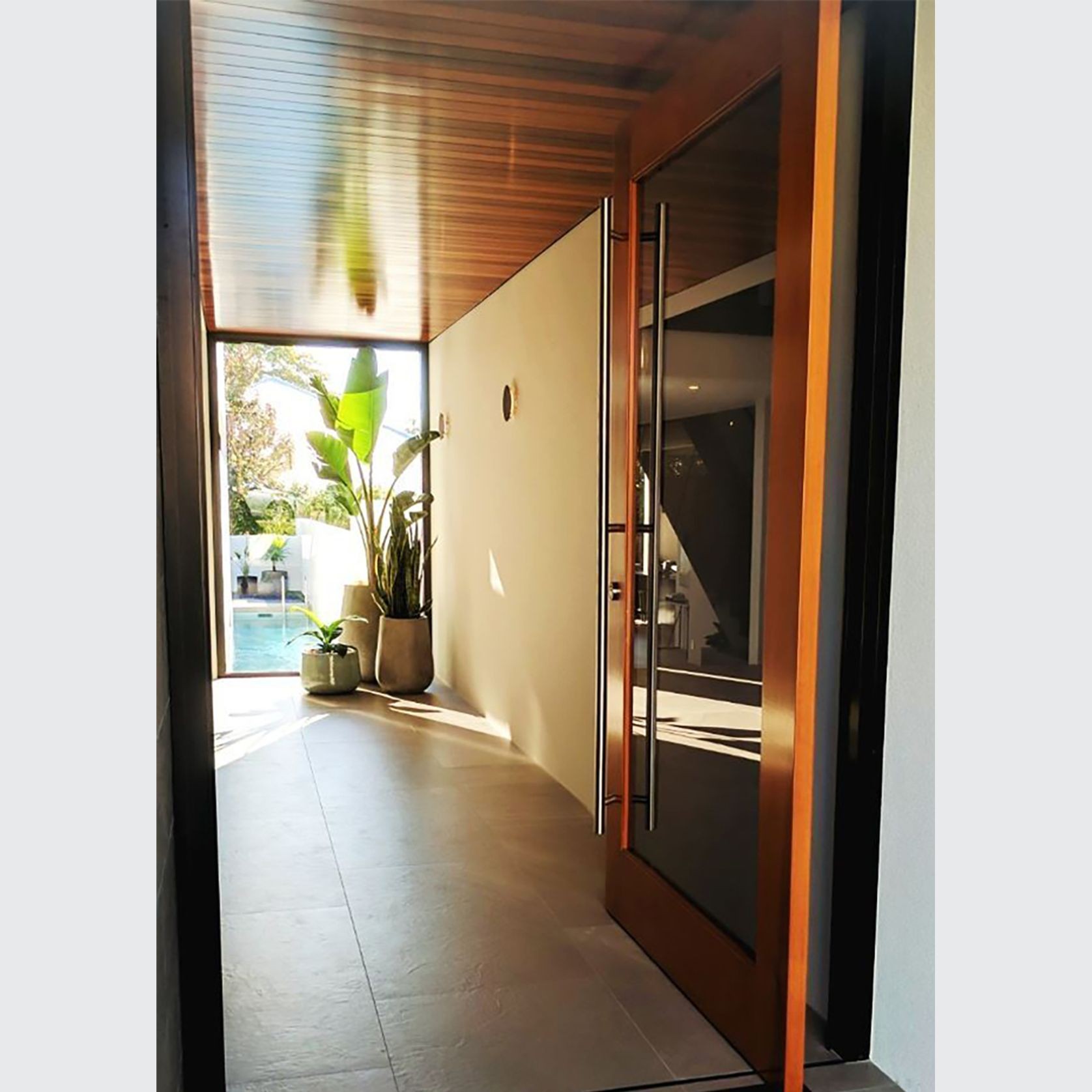 Zanda Omega Offset Round Door Pull Handle gallery detail image