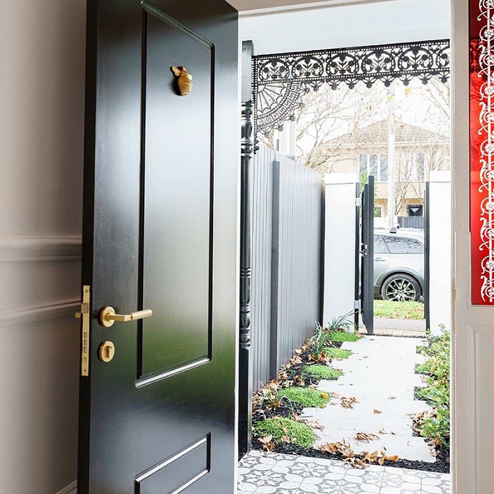 Zanda Zurich Privacy Kit with Latch and Door Handle Lever Satin Brass 9347SB - Customise to your needs gallery detail image