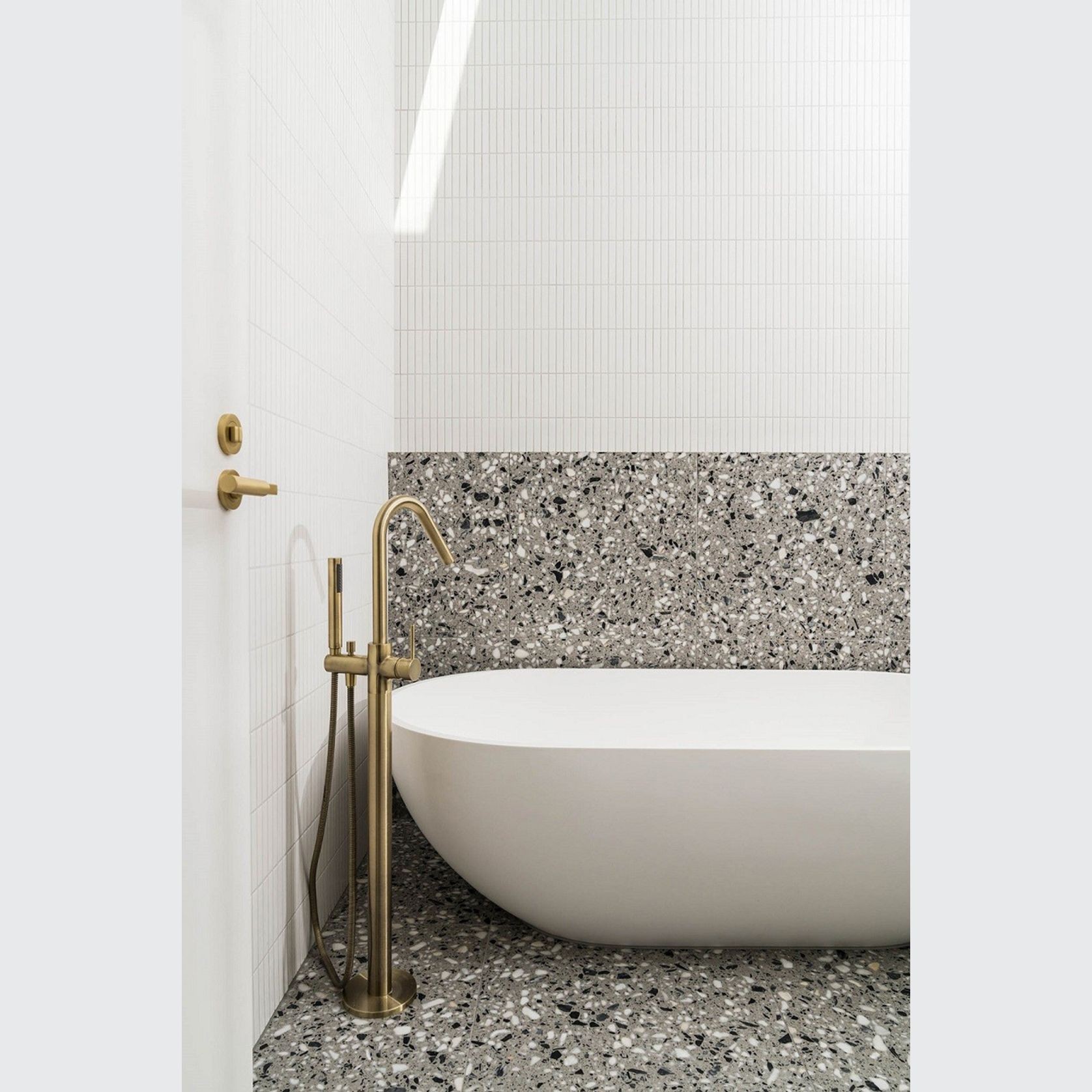 Zanda Zurich Privacy Kit with Latch and Door Handle Lever Satin Brass 9347SB - Customise to your needs gallery detail image