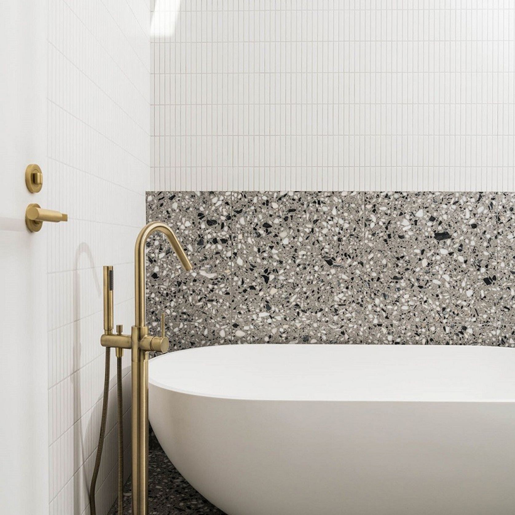 Zanda Zurich Privacy Kit with Latch and Door Handle Lever Satin Brass 9347SB - Customise to your needs gallery detail image