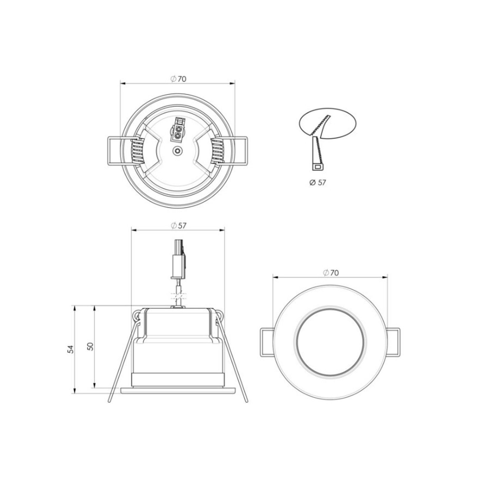 ZELA Fire Rated Fixed Downlight gallery detail image
