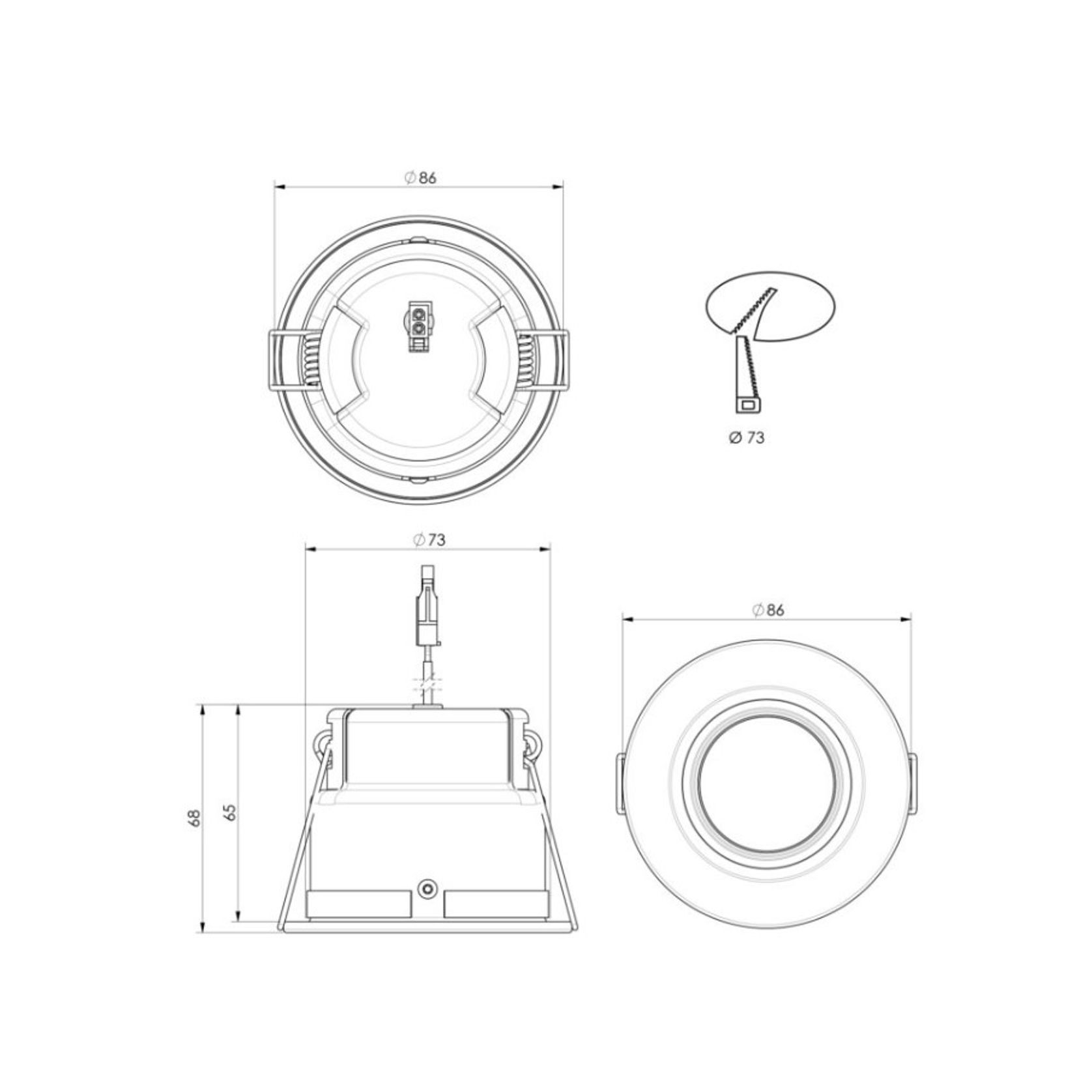 ZELA Fire Rated Tiltz Downlight gallery detail image