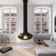 Zen Suspended Elegante Wood Fireplace gallery detail image