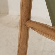 Zadie Tan Leather and Teak Chair - Olive gallery detail image