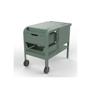 ZiiPa Fredda Deluxe Garden Trolley with Side Tables - Eucalyptus gallery detail image