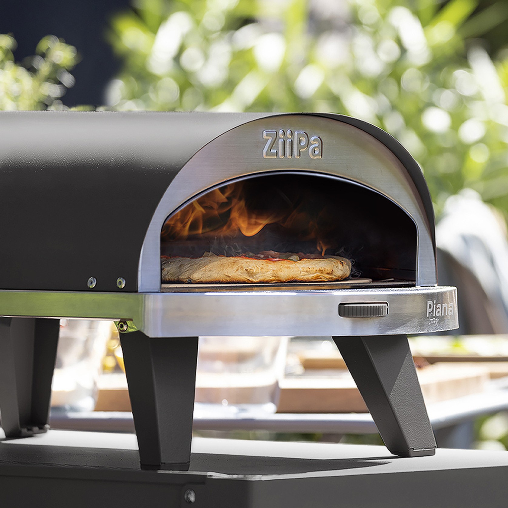 ZiiPa Piana Gas Fired Pizza Oven with Rotating Stone – Slate/Ardoise gallery detail image