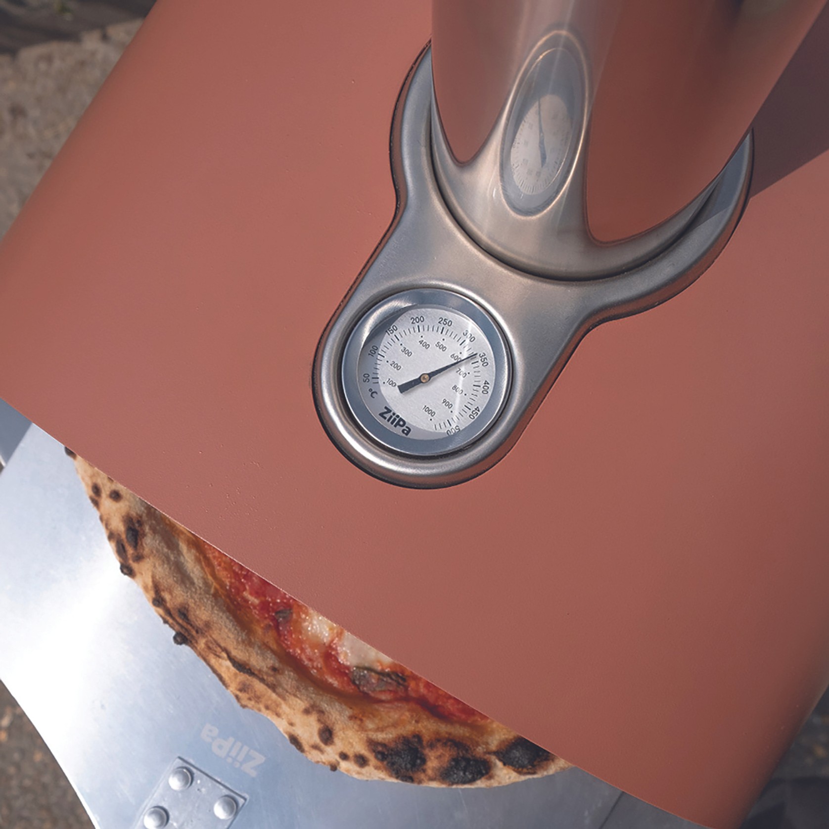 ZiiPa Piana Wood Pellet Pizza Oven with Rotating Stone – Terracotta gallery detail image
