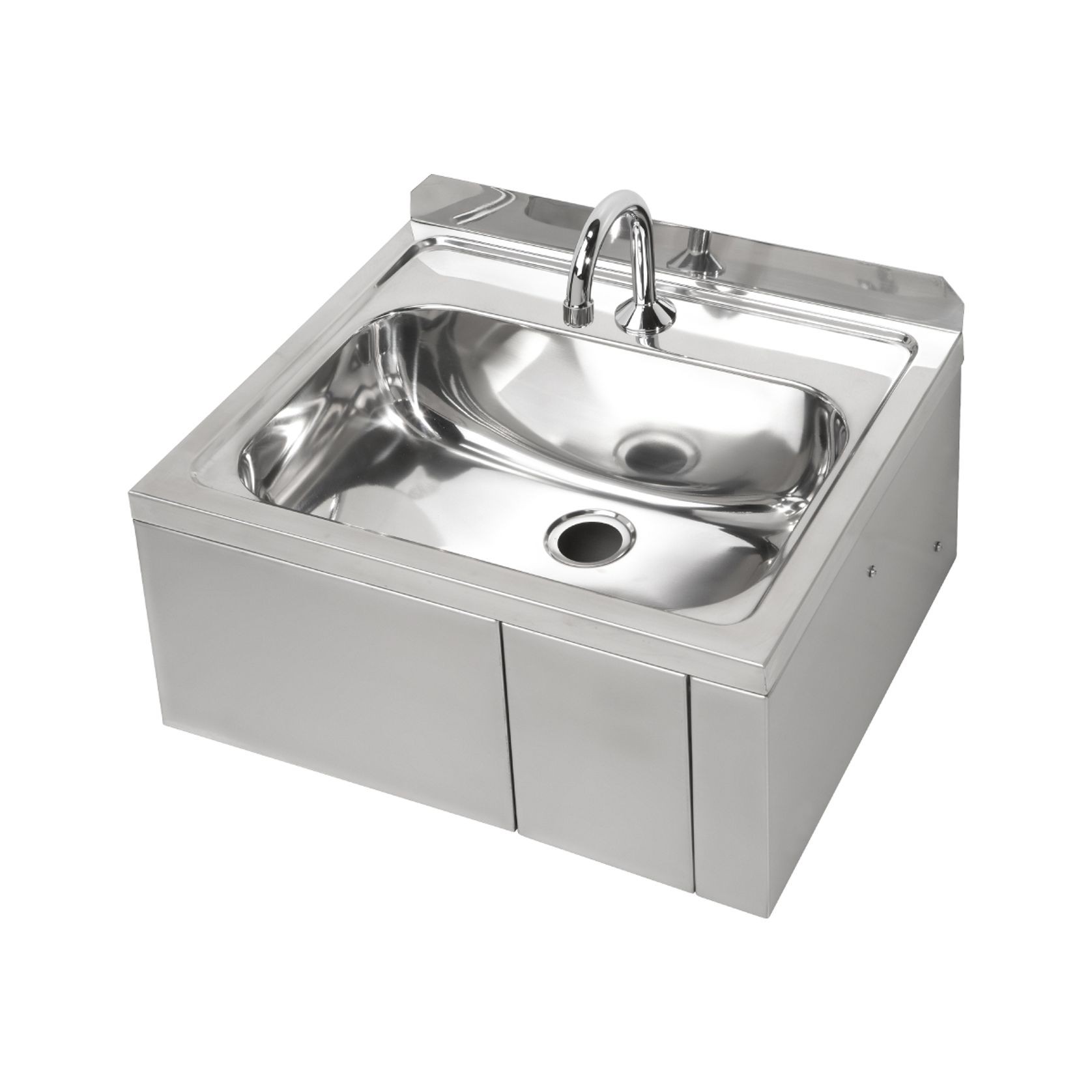 Hands Free Knee Operated Stainless Steel Basin (Square) gallery detail image