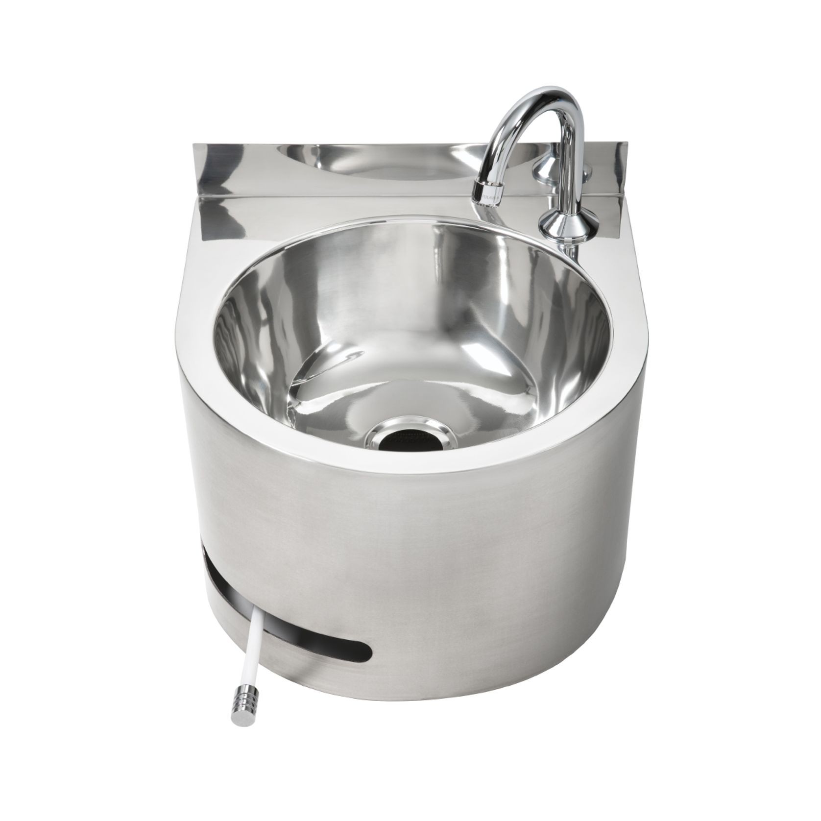 Round Hands Free Knee Operated Stainless Steel Basin gallery detail image