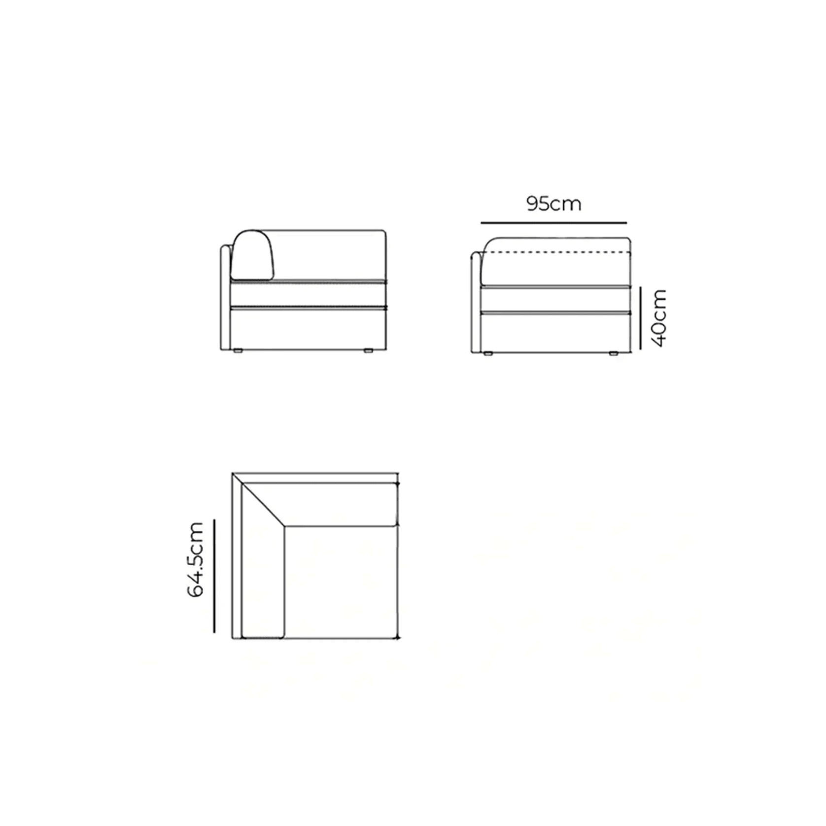 Addy Corner Module - Copenhagen Espresso gallery detail image