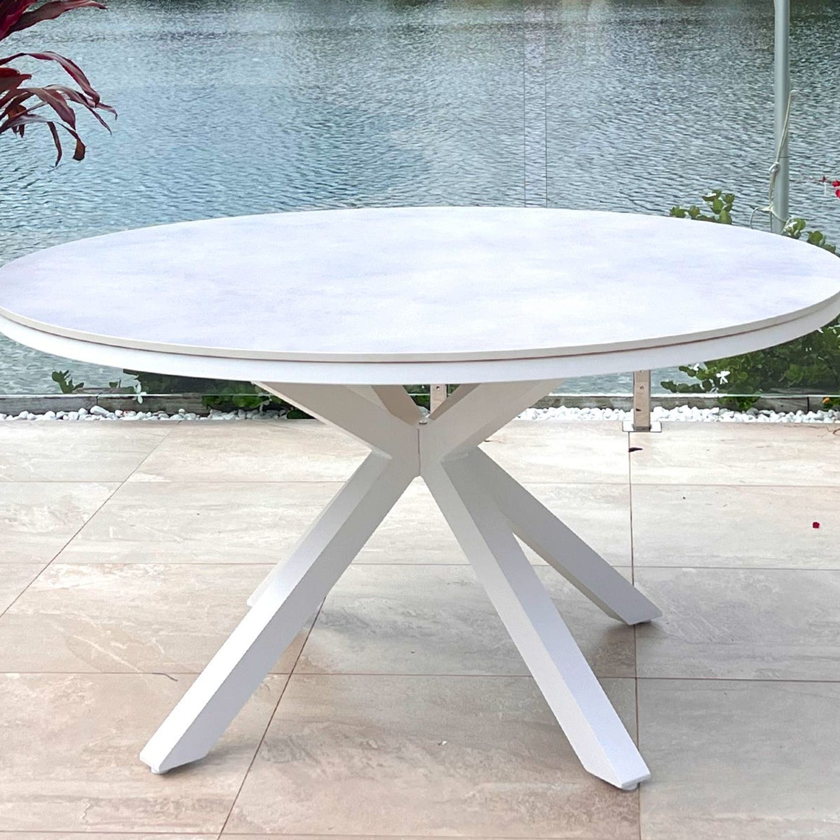 Adele Outdoor Ceramic Table 140cm Round ArchiPro AU
