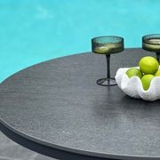Adele Round Ceramic Table With Nivala Chairs 5pc Outdoor Dining Setting gallery detail image
