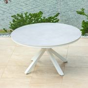 Adele Round Ceramic Table With Nivala Chairs 5pc Outdoor Dining Setting gallery detail image