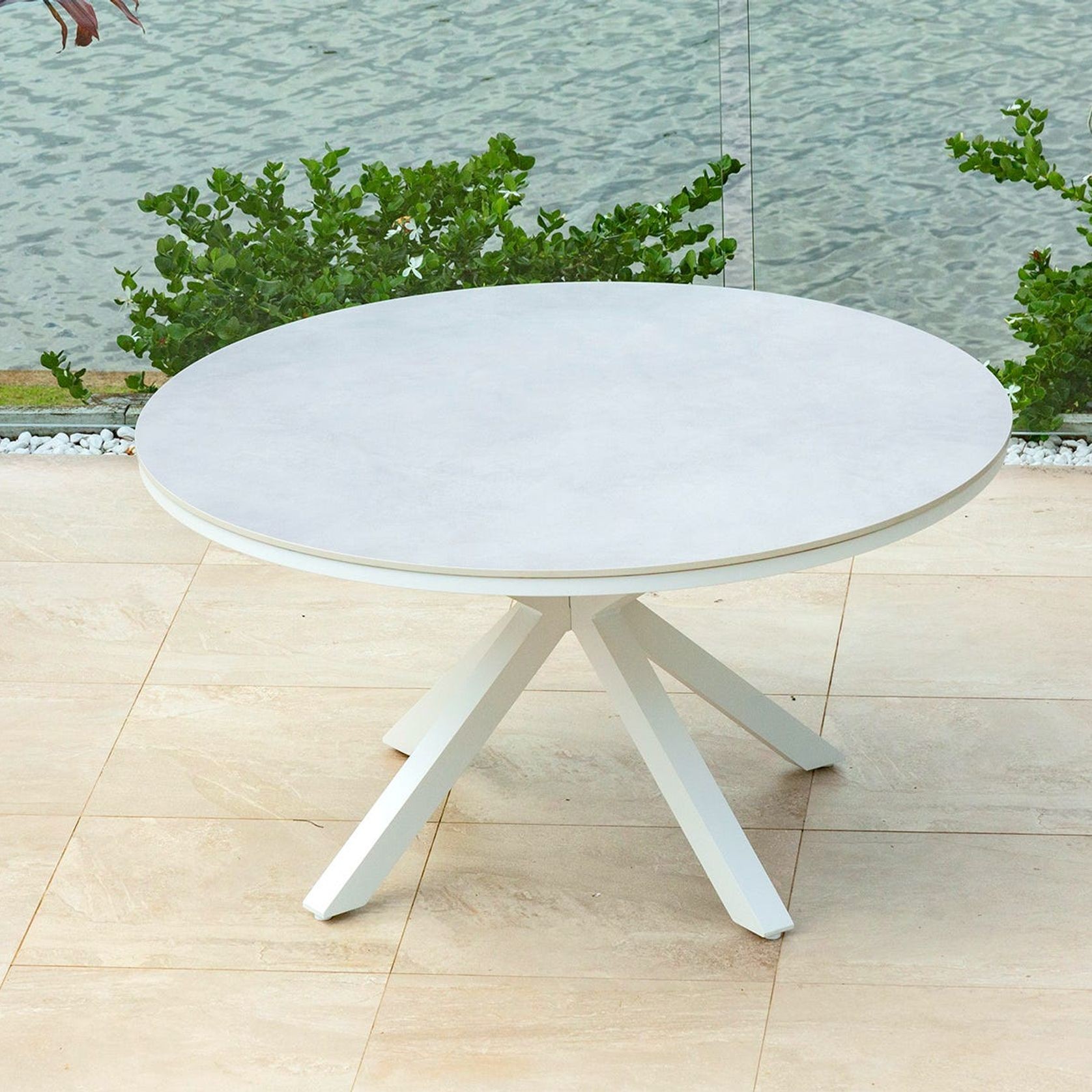 Adele Round Ceramic Table With Bailey Chairs 5pc Outdoor Dining Setting gallery detail image