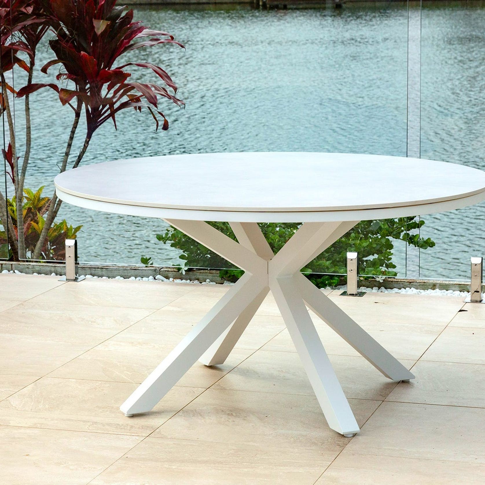 Adele Outdoor Ceramic Table 140cm Round ArchiPro AU