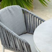 Adele Round Ceramic Table With Melang Chairs 7pc Outdoor Dining Setting gallery detail image