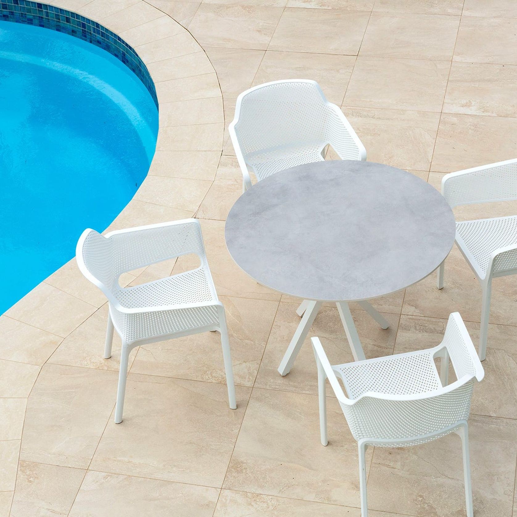 Adele Outdoor Ceramic Table 100cm Round ArchiPro AU