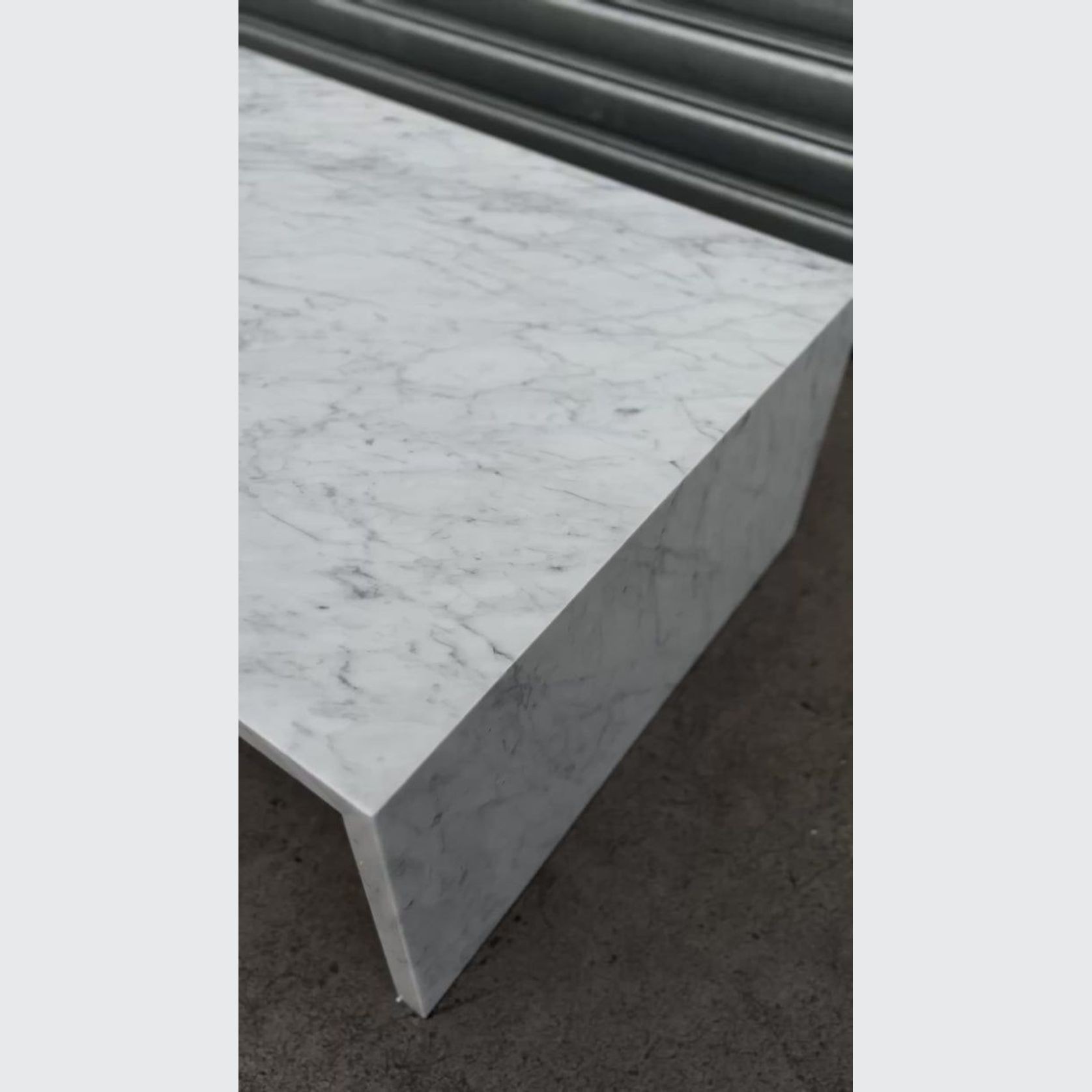 Waterfall Coffee Table - Carrara Marble | Natural Stone Co. gallery detail image