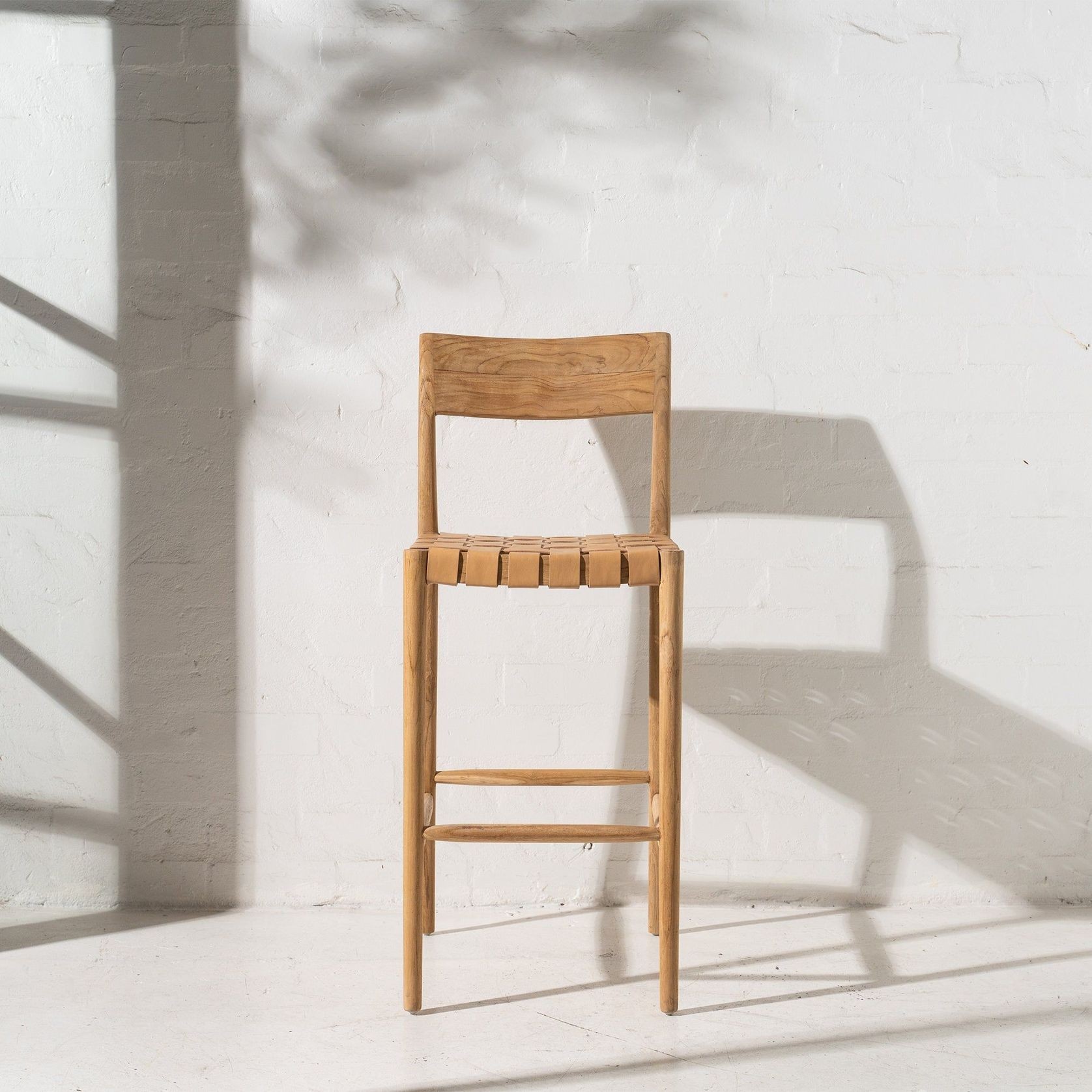Aina Leather Barstool gallery detail image