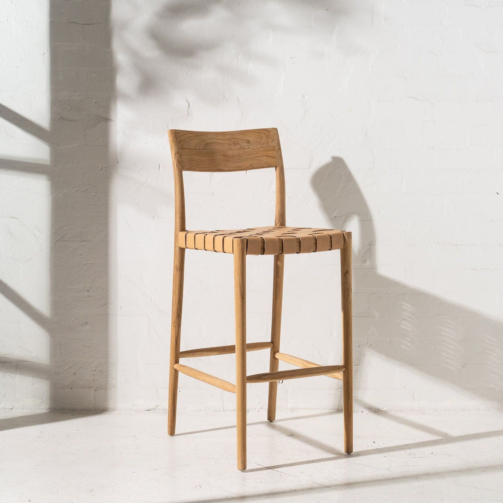 Aina Leather Barstool gallery detail image