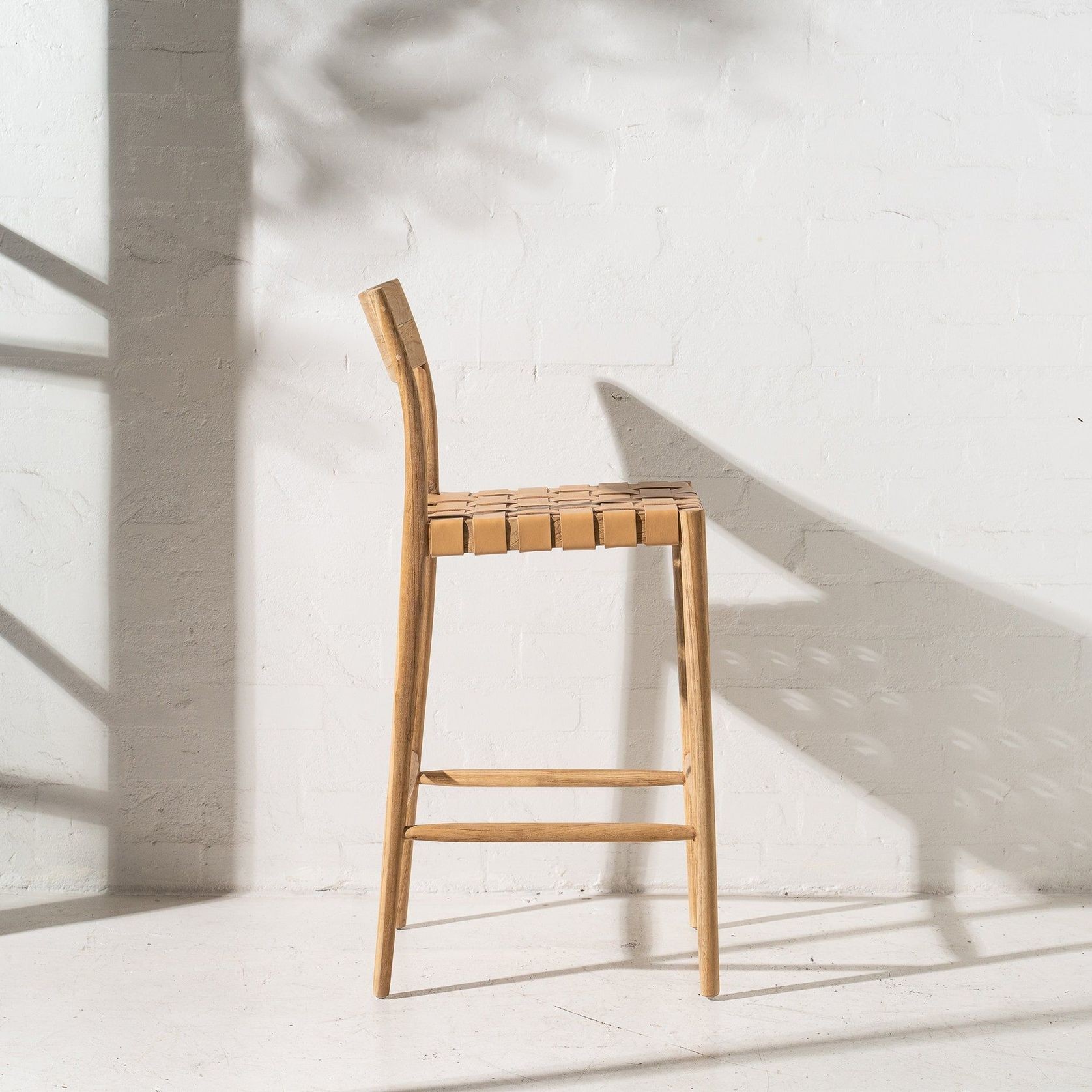 Aina Leather Barstool gallery detail image