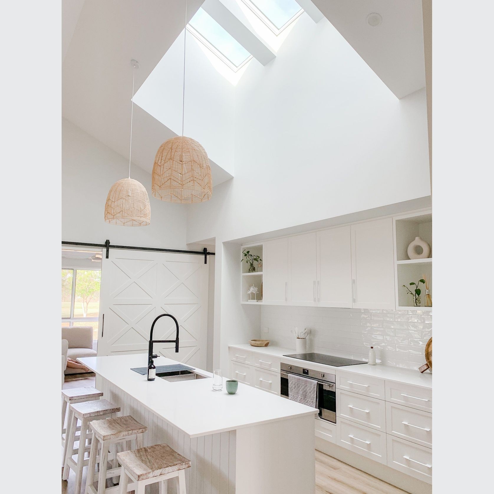 Natural Rattan Lace Pendant Light - Amalfi - 2 Sizes gallery detail image