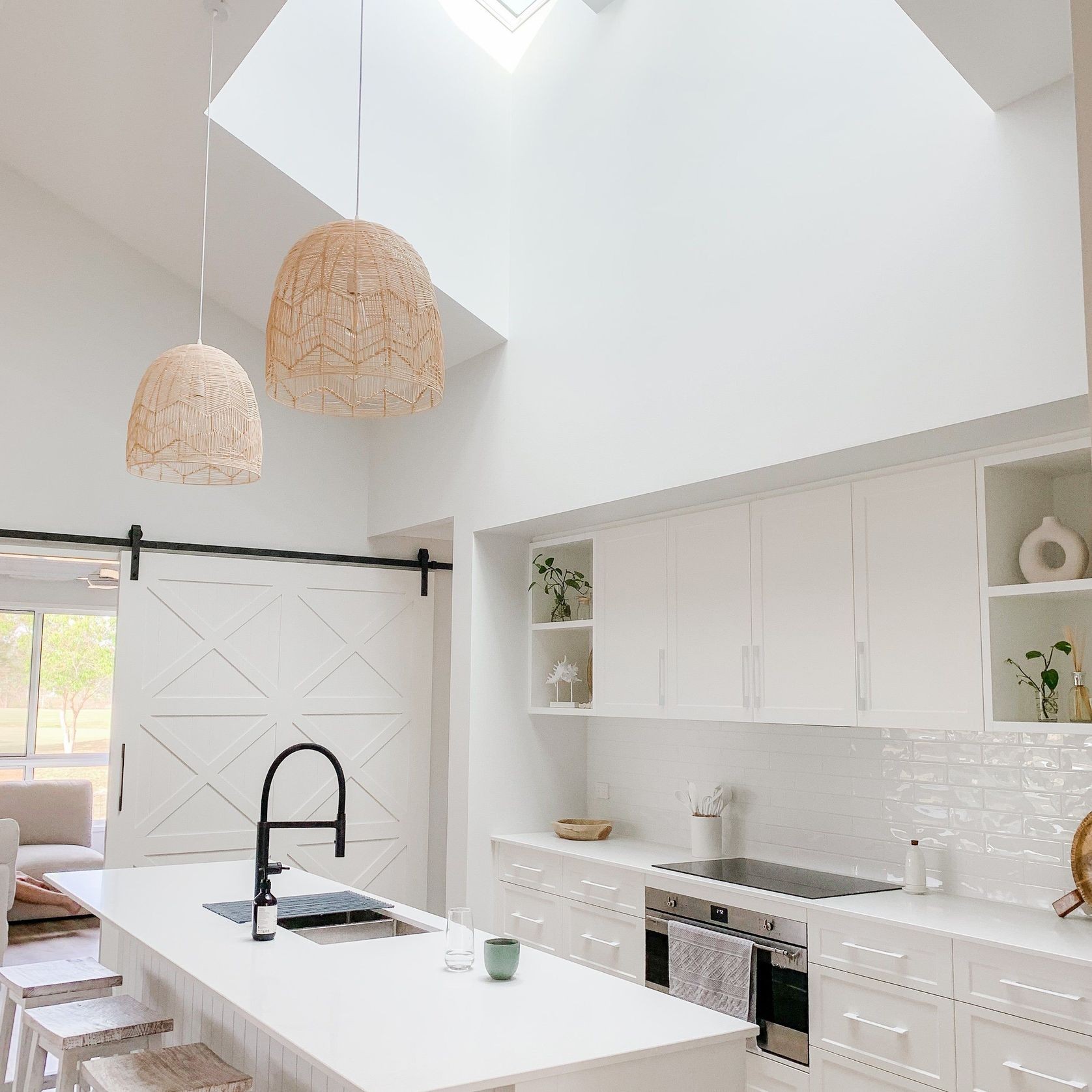 Natural Rattan Lace Pendant Light - Amalfi - 2 Sizes gallery detail image