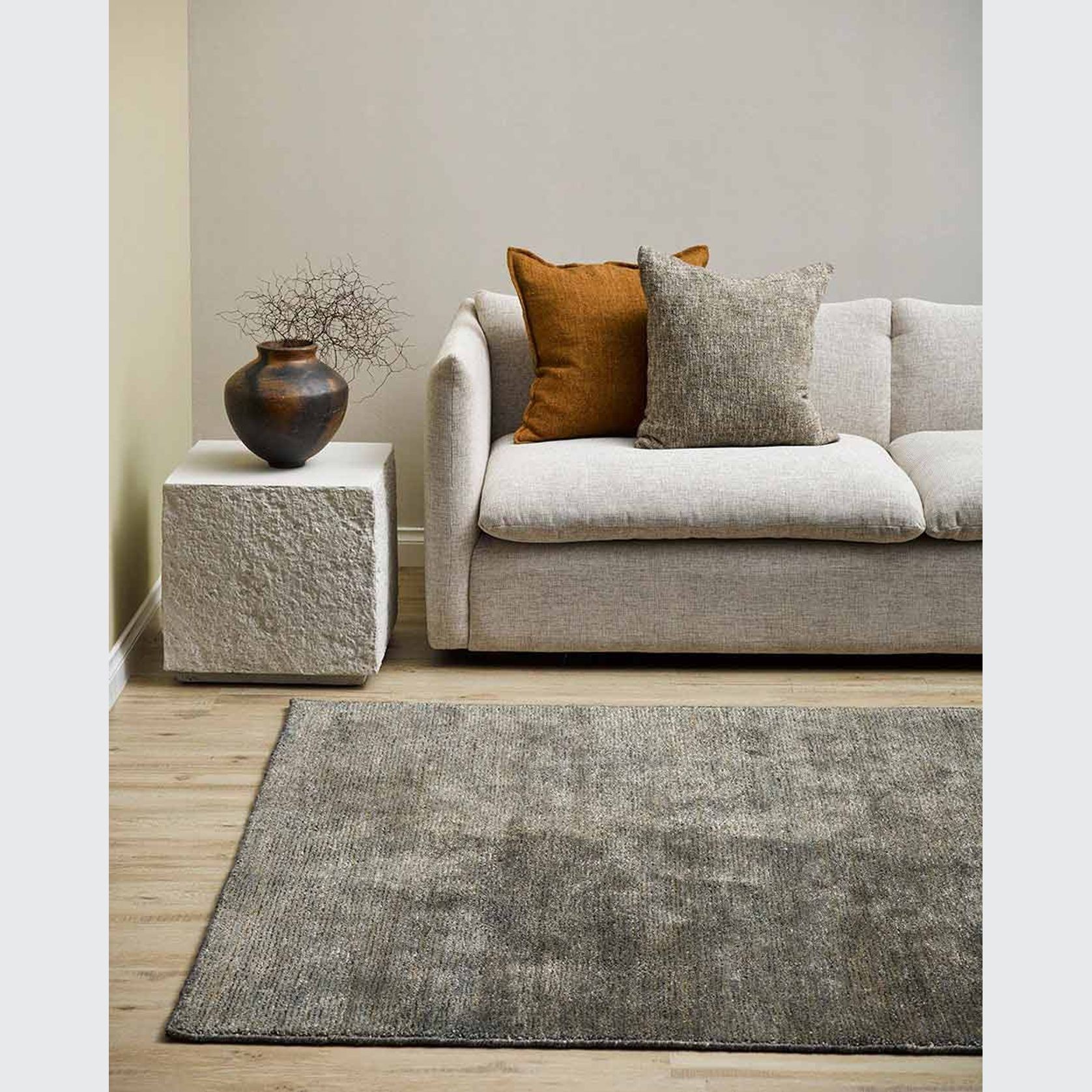 Baya Anchorage Floor Rug - Gravel | Four Sizes gallery detail image