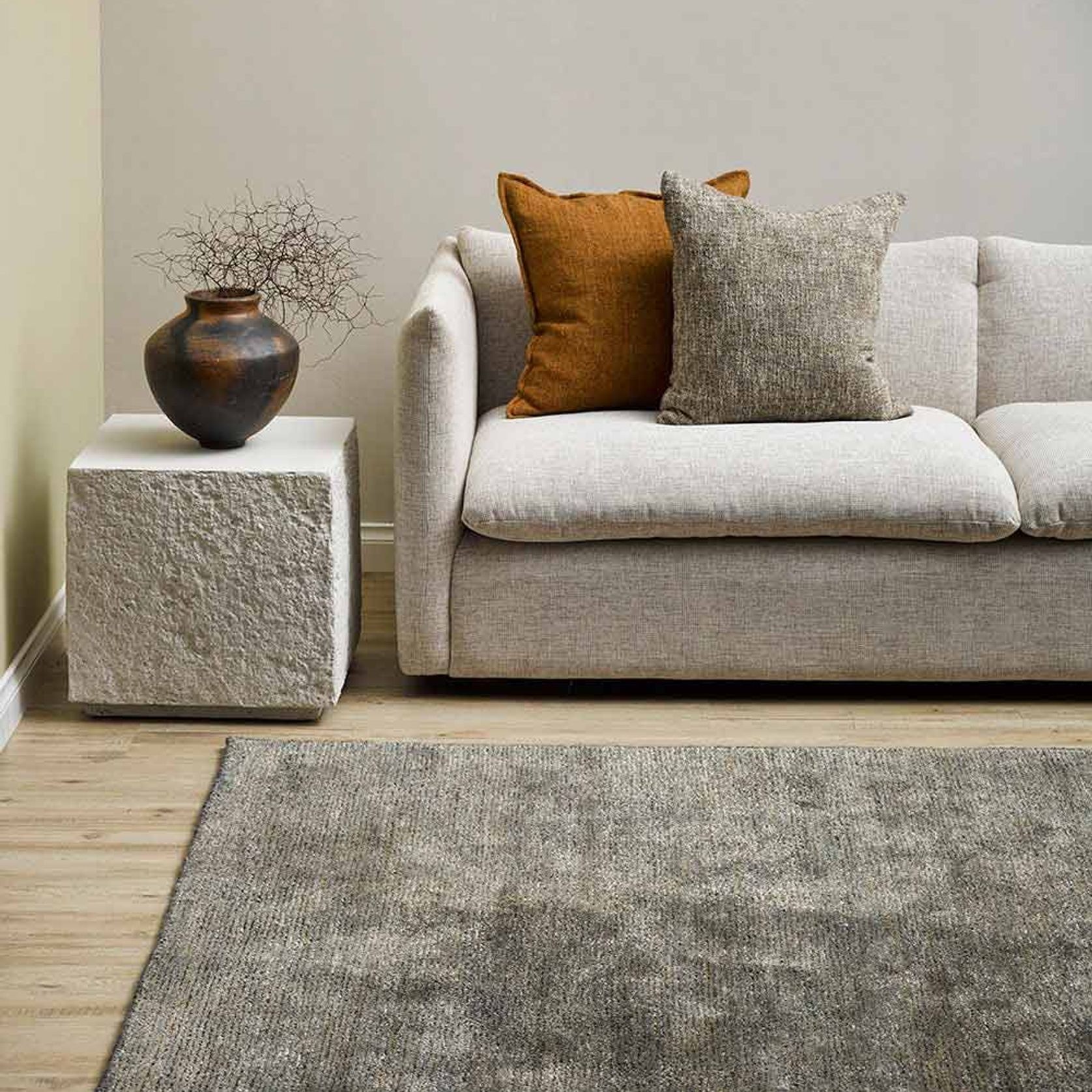 Baya Anchorage Floor Rug - Gravel | Four Sizes gallery detail image