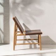 Anwar Leather and Teak Chair gallery detail image