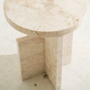 Aoi Travertine Large Side Table gallery detail image