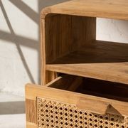 Aolani Teak and Rattan Bedside Table gallery detail image