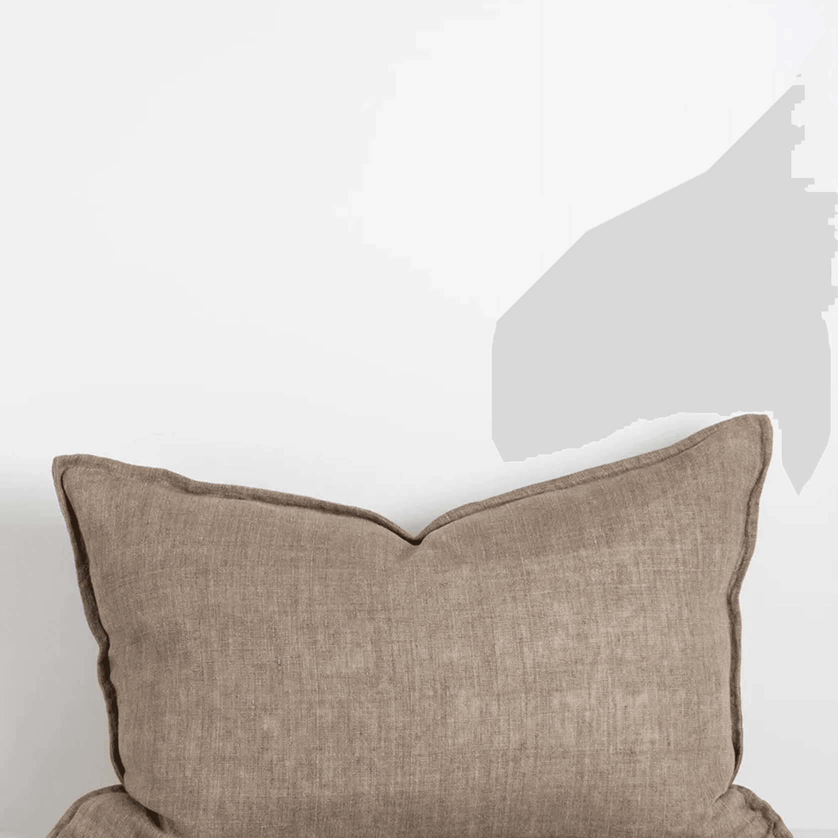 Baya Arcadia Handwoven Linen Cushion - Greige | Lumbar gallery detail image