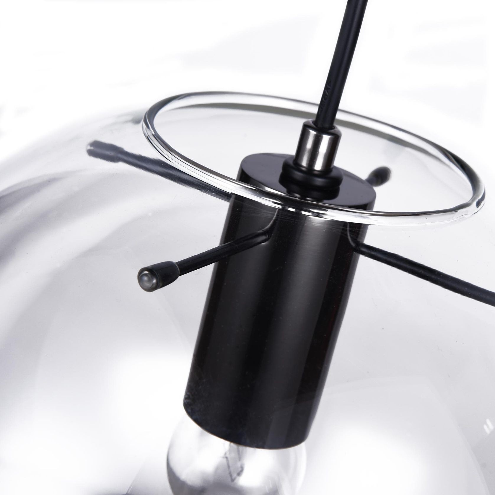Ariana Glass Pendant Light - Pearl Black gallery detail image