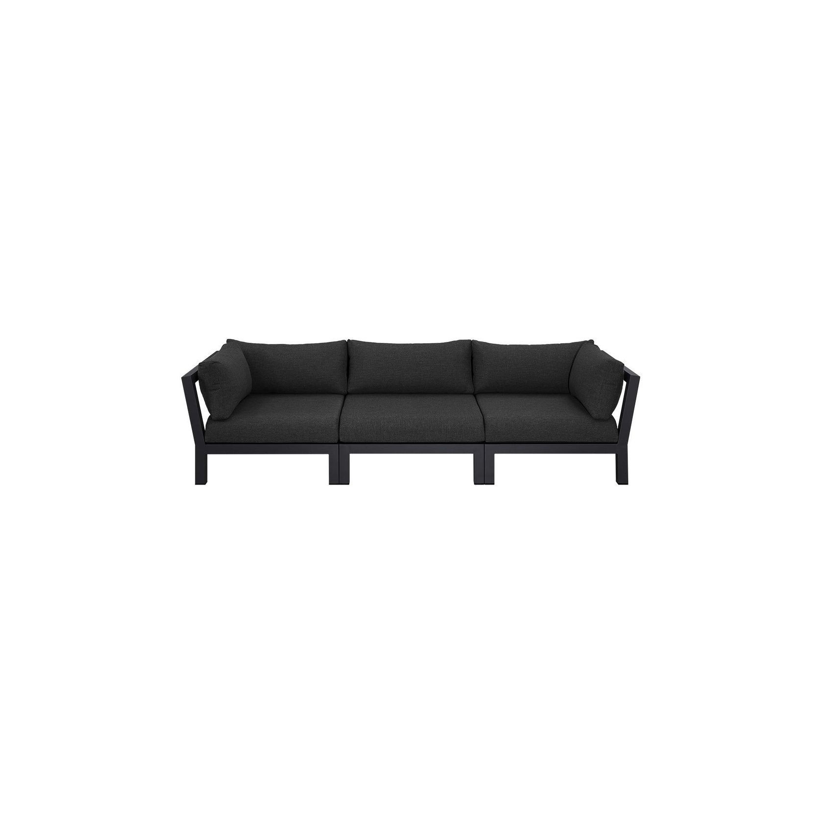 Newport Aluminium Outdoor Armless Sofa Set - 3 Seat gallery detail image