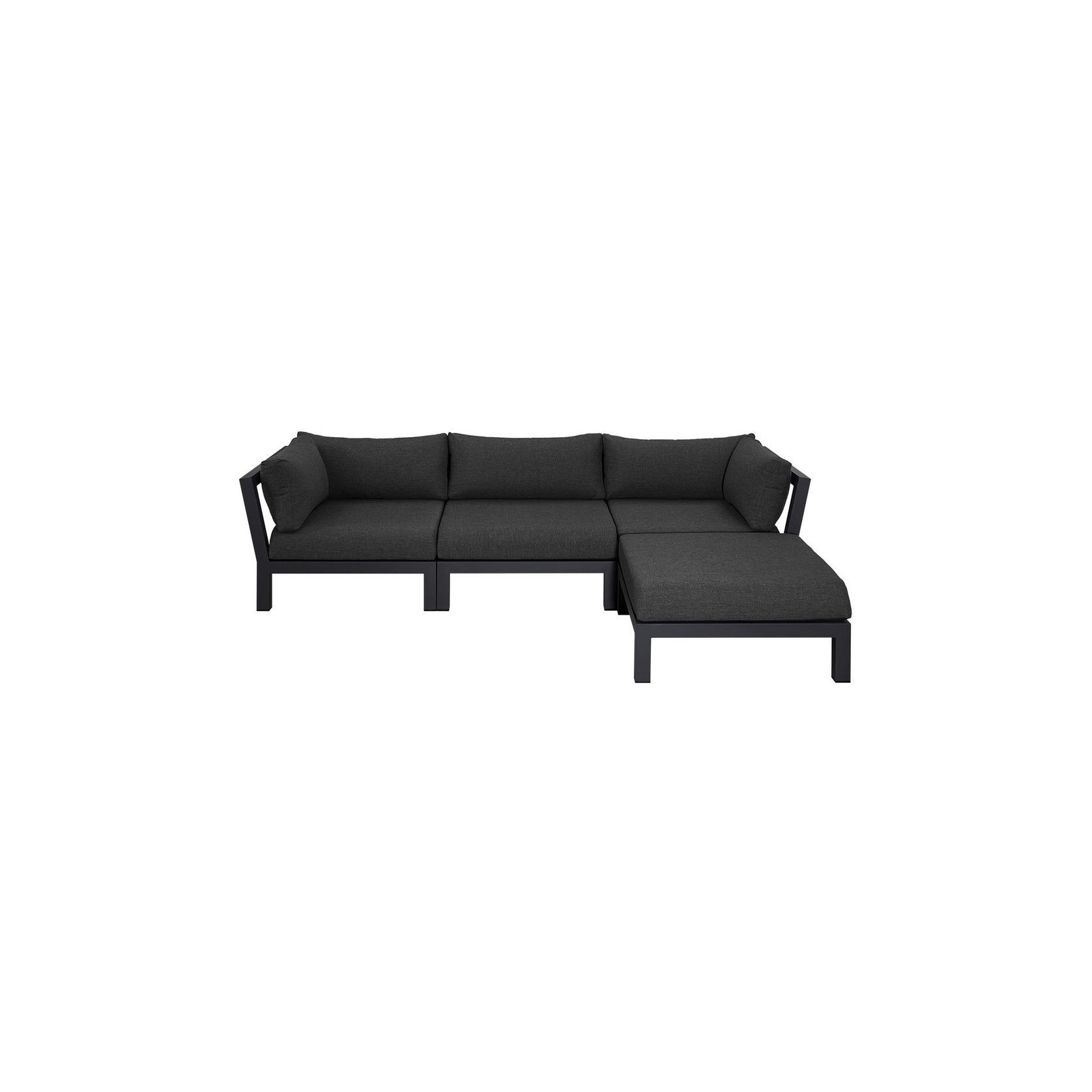 Newport Aluminium Outdoor Armless Sofa Set - 4 Seat gallery detail image