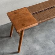 Japandi Rope Woven Dining Bench Woven gallery detail image