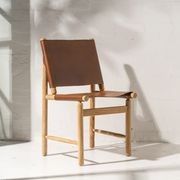 Atanas Leather and Teak Dining Chair gallery detail image