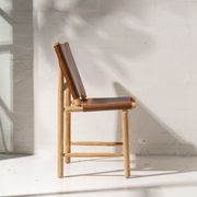 Atanas Leather and Teak Dining Chair gallery detail image