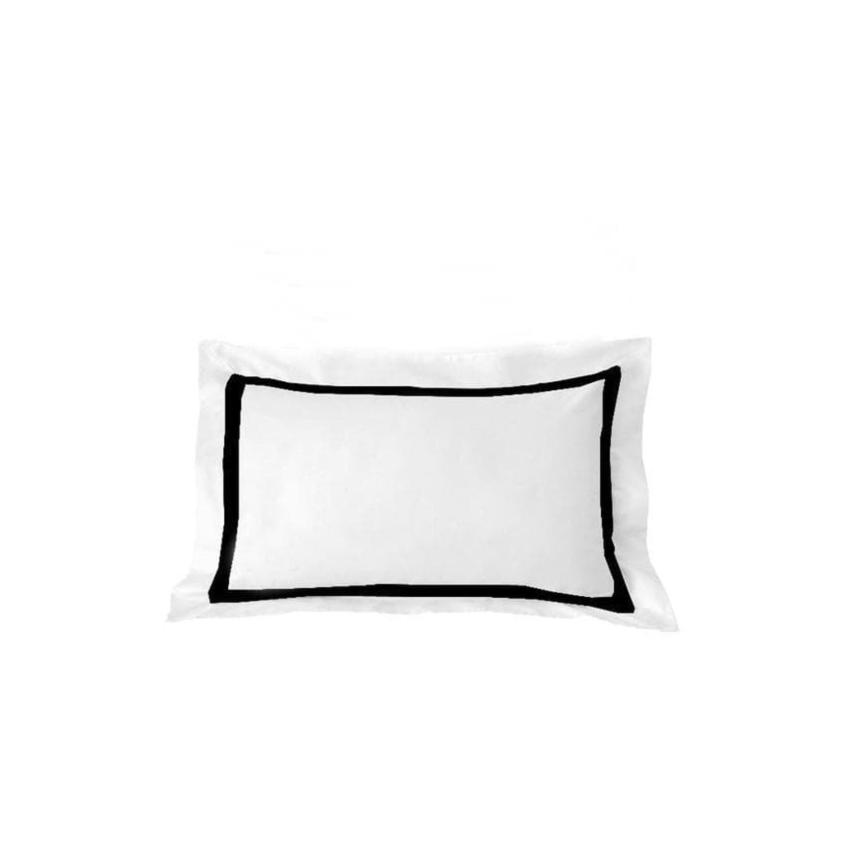 Ava Collection Standard Pillowcase Set - Black Trim gallery detail image