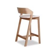 Merano Kitchen Stool - Natural Oak - White Pad - by TON gallery detail image