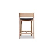 Merano Kitchen Stool - Natural Oak - Black Pad - by TON gallery detail image