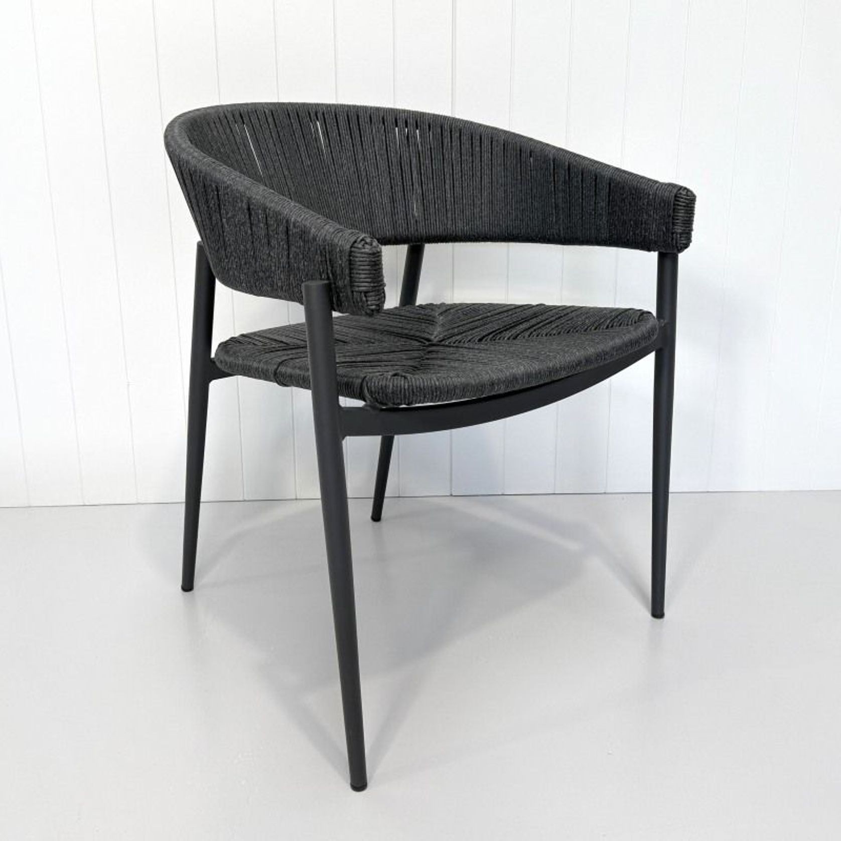 Bali Rattan Dining Chair - Charcoal gallery detail image