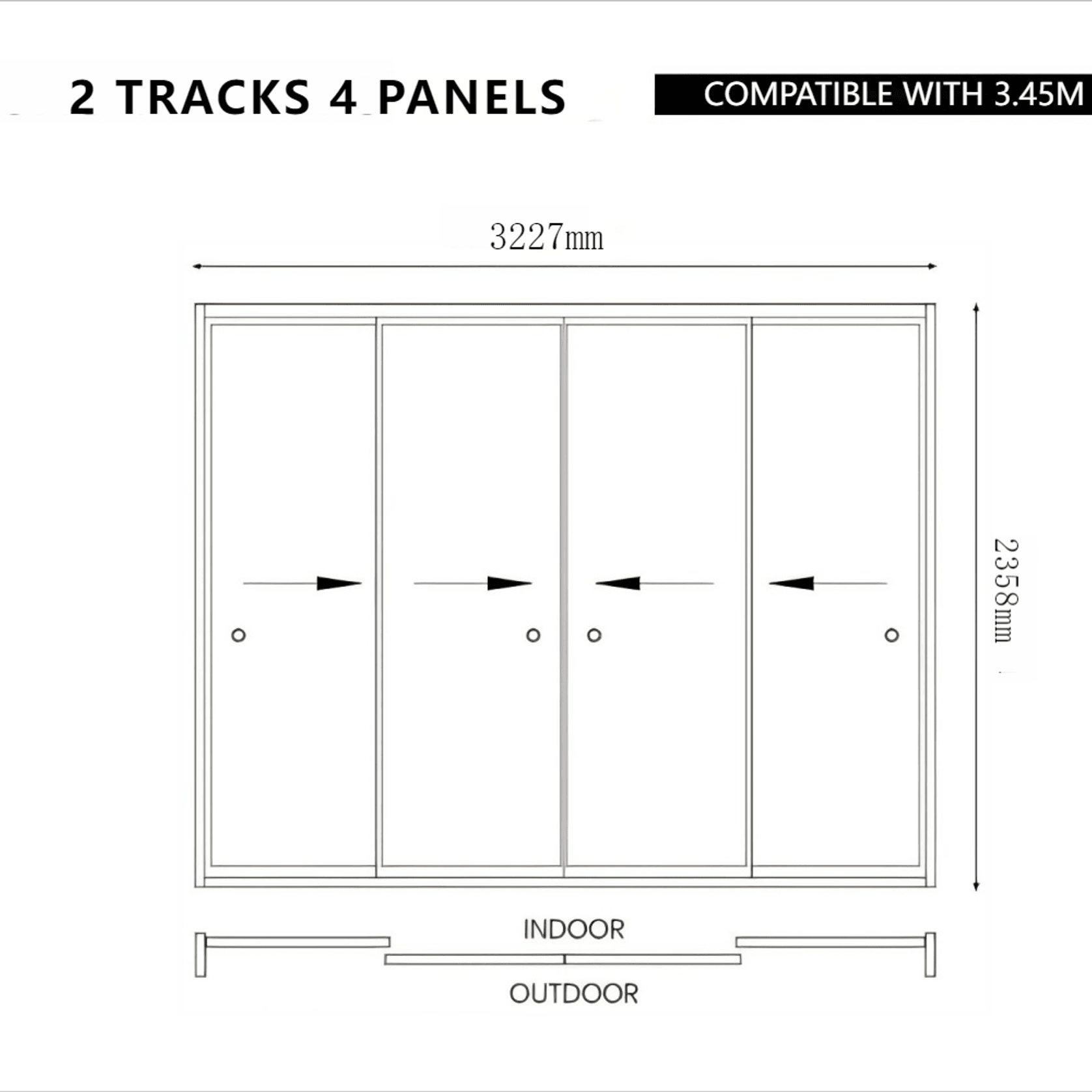 Glass Sliding Door For Baltic Freestanding Pergola gallery detail image