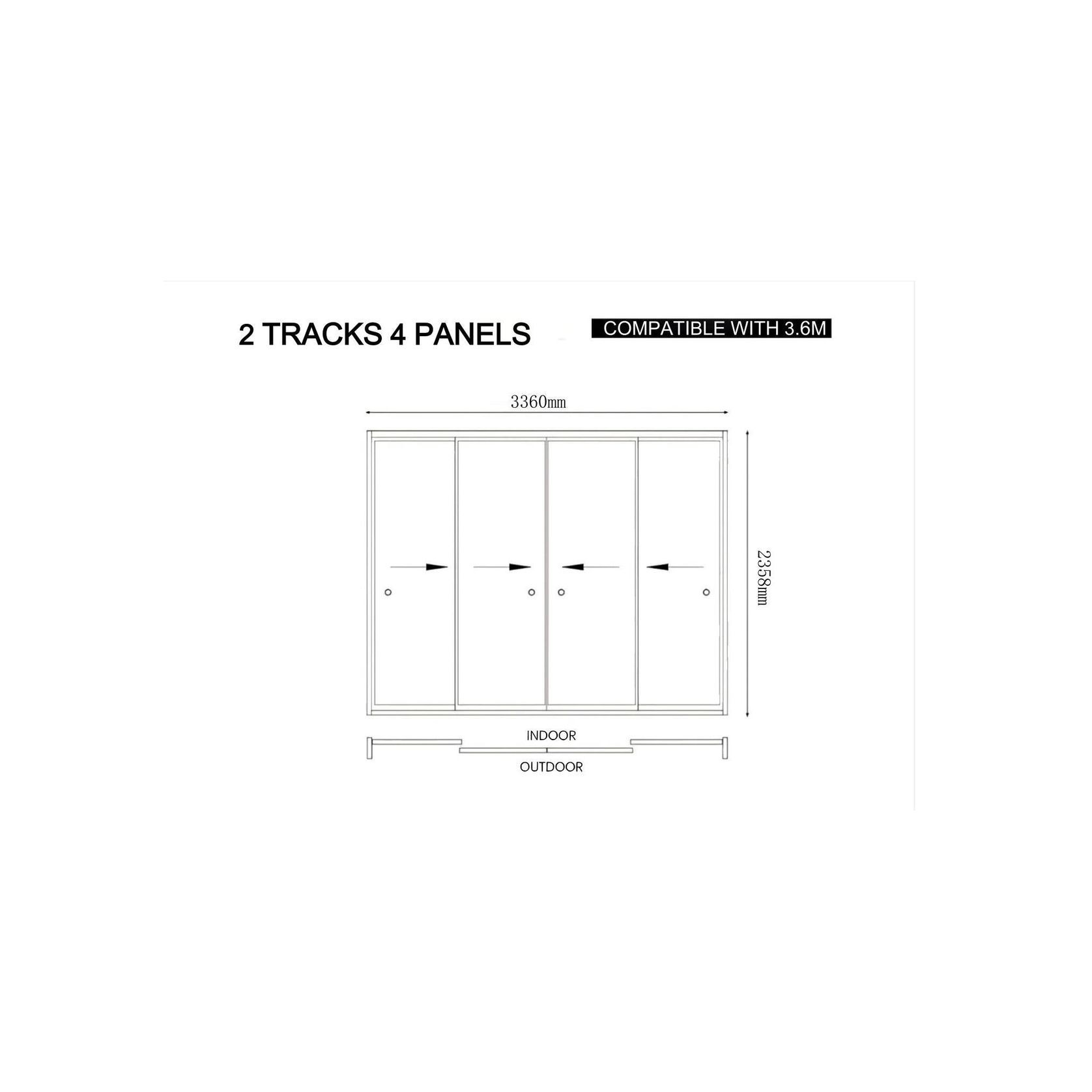 Frame Glass Sliding Door for Baltic Freestanding Pergola gallery detail image