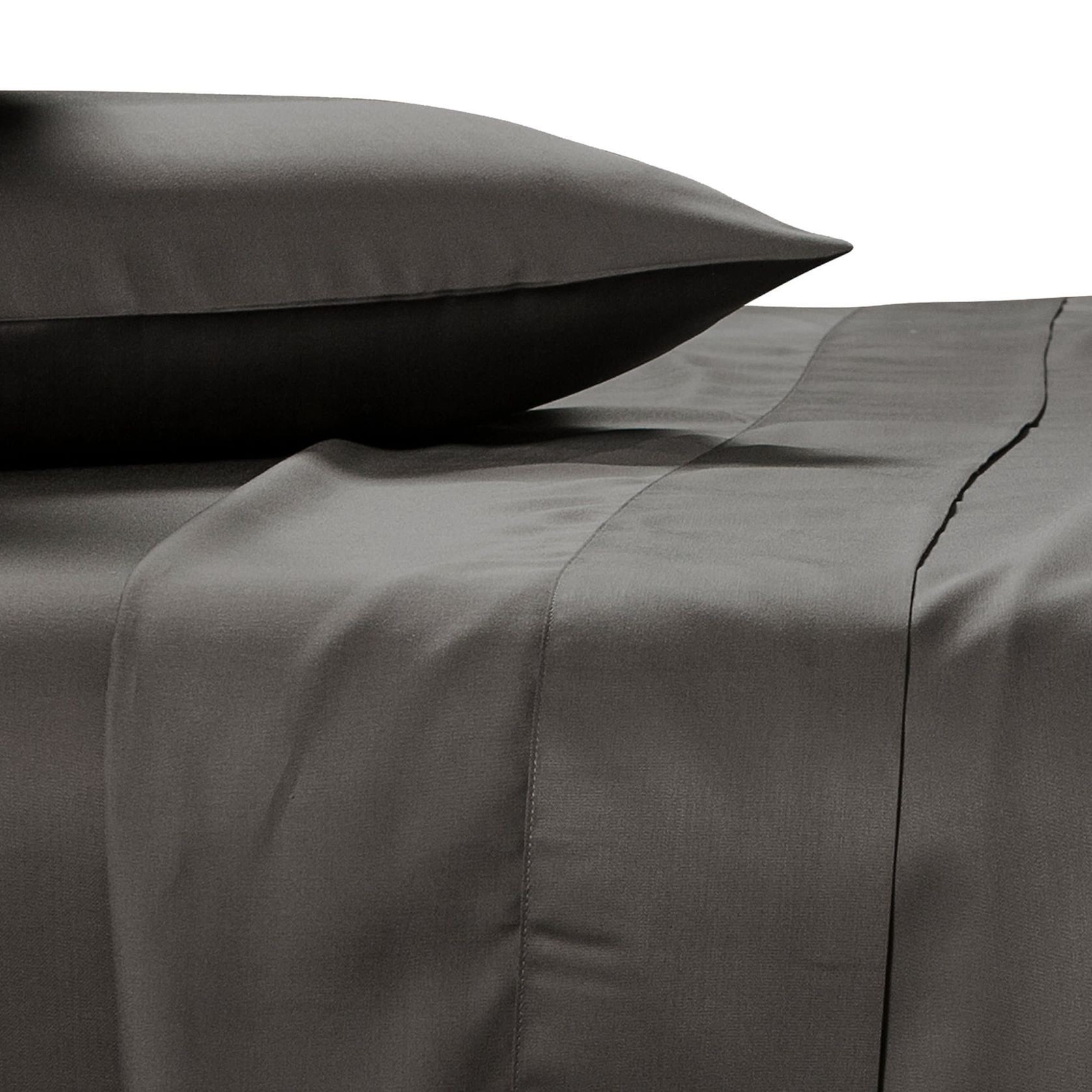Silky Soft Bamboo Pillowcase Set - Charcoal gallery detail image