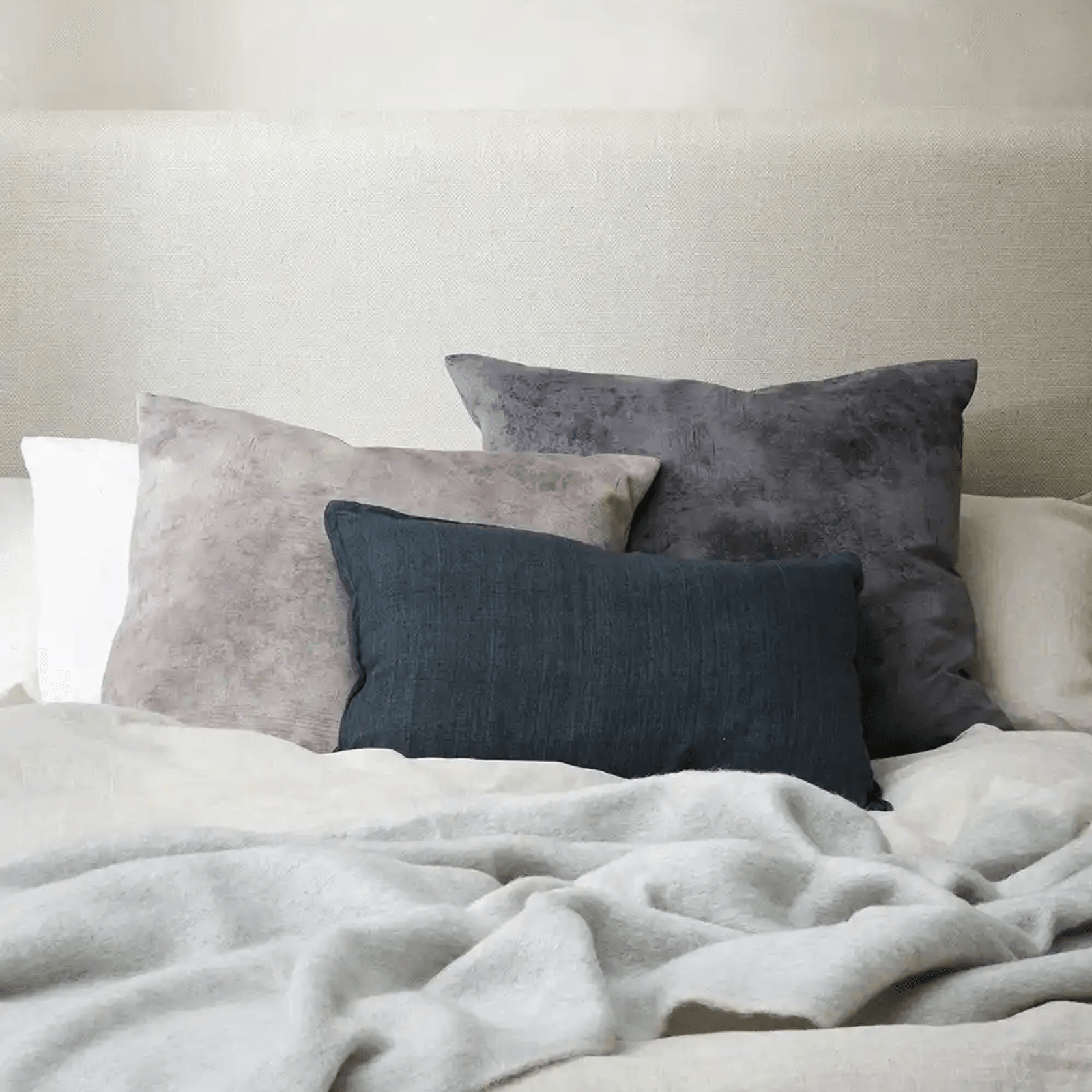 Baya Theo Velvet Cushion - Trout | Large 60 x 60cm gallery detail image