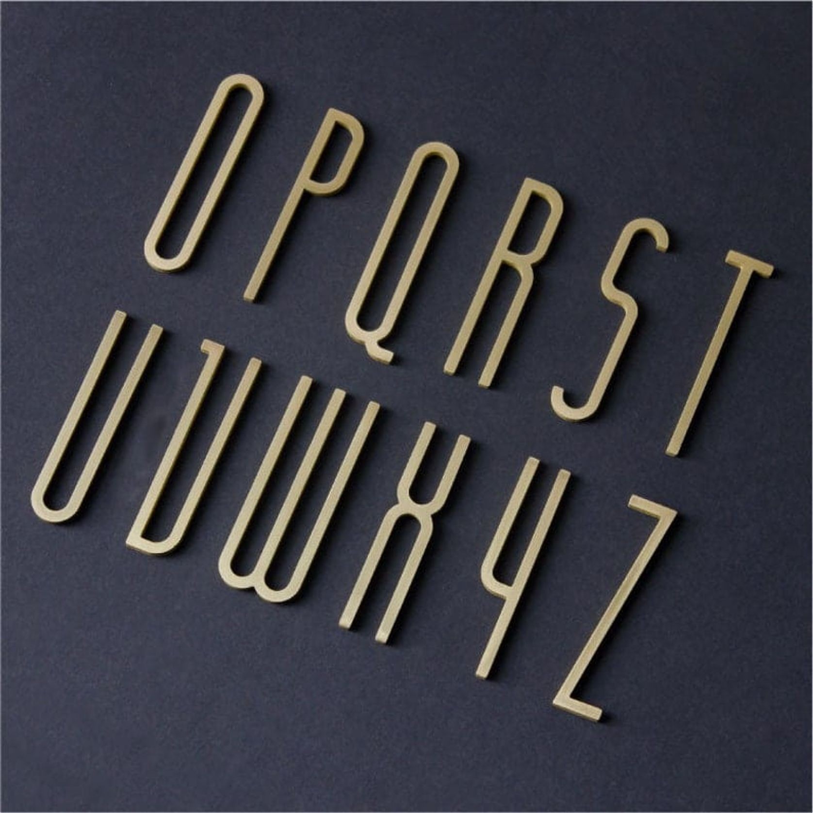 Golden Brass Letters and Numbers gallery detail image