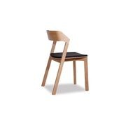 Merano Dining Chair - Natural Oak - Black Pad - by TON gallery detail image